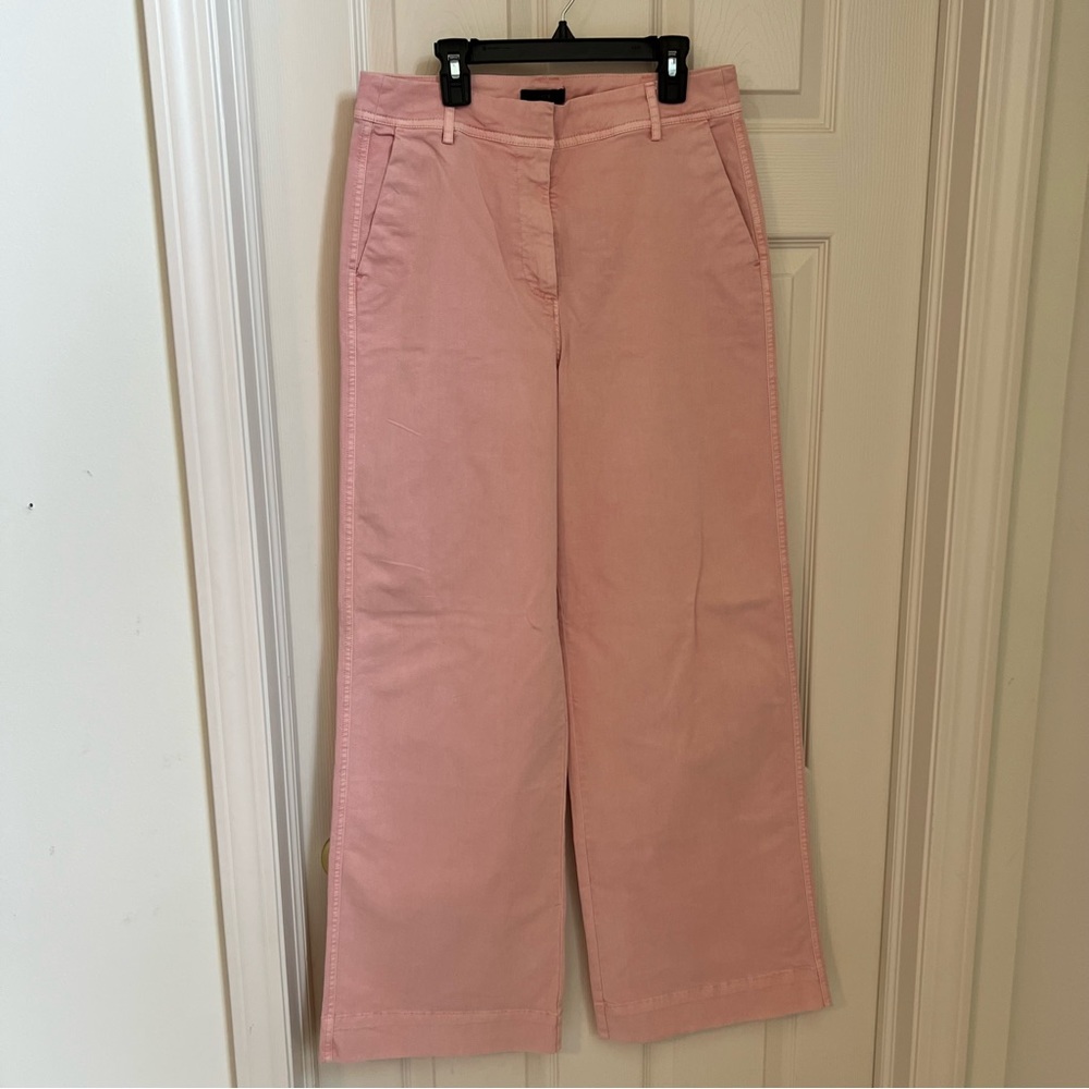 J Crew wide leg chino pants pink size 6